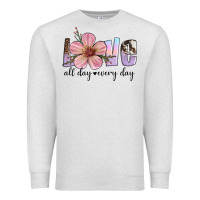 Oatmeal Heather love all day every day Premium Sweatshirt - Artiststas