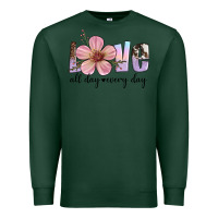 Sports Green love all day every day Premium Sweatshirt - Artiststas
