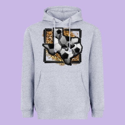 Leopard Soccer Texas Map Heavyweight Hoodie Designed By Jasminsmagicworld
