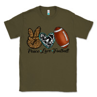 Army Green peace love football Classic Tee - RanaPortraitStore