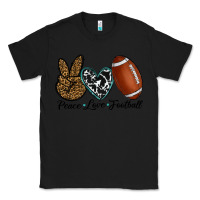 Black peace love football Classic Tee - RanaPortraitStore