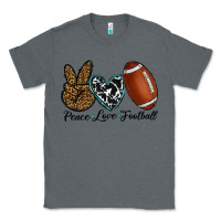 Charcoal Heather peace love football Classic Tee - RanaPortraitStore