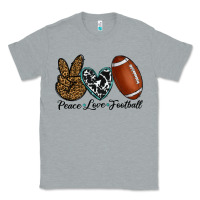 Heather Grey peace love football Classic Tee - RanaPortraitStore