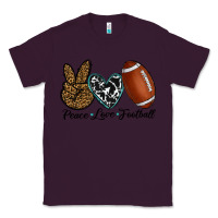 Plum peace love football Classic Tee - RanaPortraitStore
