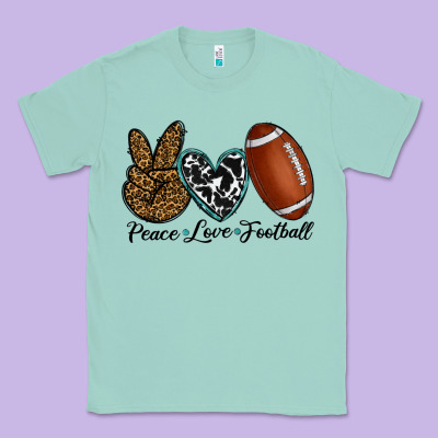 Peace Love Football Classic Tee Designed By Ranaportraitstore