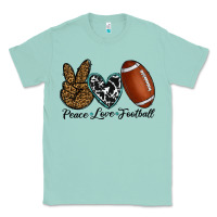 Seafoam peace love football Classic Tee - RanaPortraitStore
