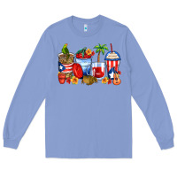 Colony Blue puerto rico coffee cups Long Sleeve Tee - Zillion Design Studio