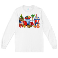 White puerto rico coffee cups Long Sleeve Tee - Zillion Design Studio