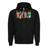 Black Easter coffee drinks Easter Day Zipper Hoodie - Neo Western