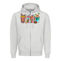 Dove Grey Easter coffee drinks Easter Day Zipper Hoodie - Neo Western