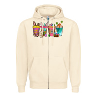Sandshell Easter coffee drinks Easter Day Zipper Hoodie - Neo Western