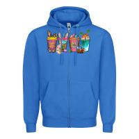 True Royal Easter coffee drinks Easter Day Zipper Hoodie - Neo Western