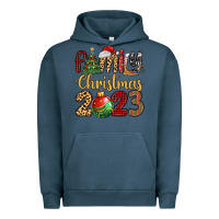 Pigment Midnight Navy family christmas 2023 Urban Hoodie - MaliasSmallBusiness