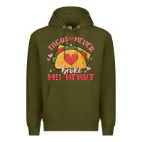 Army Green tacos never broke my heart Premium Hoodie - MaliasSmallBusiness