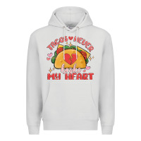 Dove Grey tacos never broke my heart Premium Hoodie - MaliasSmallBusiness