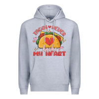 Heather Grey tacos never broke my heart Premium Hoodie - MaliasSmallBusiness