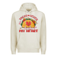 Oatmeal Heather tacos never broke my heart Premium Hoodie - MaliasSmallBusiness