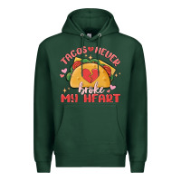 Sports Green tacos never broke my heart Premium Hoodie - MaliasSmallBusiness