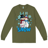 Army Green let it snow Long Sleeve Tee - RanaPortraitStore