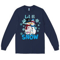 Navy let it snow Long Sleeve Tee - RanaPortraitStore