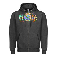 Charcoal Heather Easter Day mama Zipper Hoodie - Neo Western