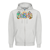 Dove Grey Easter Day mama Zipper Hoodie - Neo Western