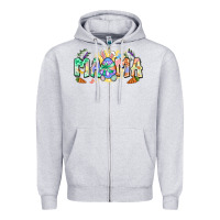 Heather Grey Easter Day mama Zipper Hoodie - Neo Western