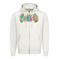 Oatmeal Heather Easter Day mama Zipper Hoodie - Neo Western