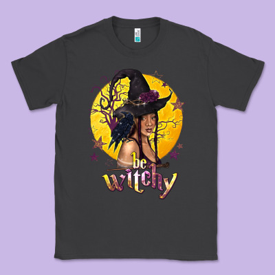 Be Witchy Black Witch Classic Tee Designed By Texasbilliewilder