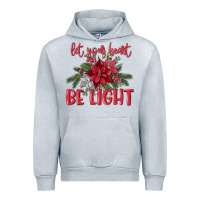 Heather Grey Let your heart be light Urban Hoodie - MaliasSmallBusiness