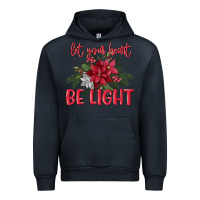 Navy Let your heart be light Urban Hoodie - MaliasSmallBusiness