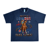 Navy american cowboy wild west free spirit Urban Heavy Tee - texasbilliewilder