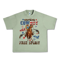 Oil Green american cowboy wild west free spirit Urban Heavy Tee - texasbilliewilder