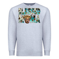 Heather Grey blessed mama Premium Sweatshirt - JahusDesignShop