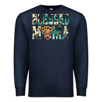 Navy blessed mama Premium Sweatshirt - JahusDesignShop