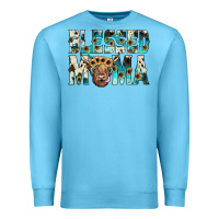 Ocean Blue blessed mama Premium Sweatshirt - JahusDesignShop
