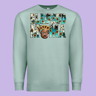 Blessed Mama Premium Sweatshirt Designed By Jahusdesignshop