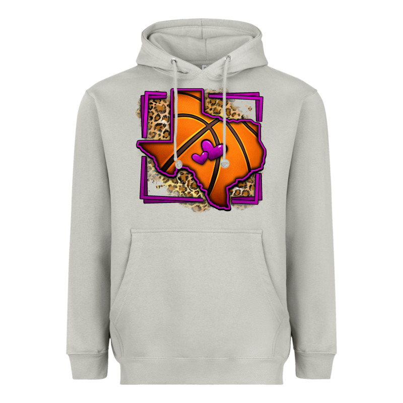 Leopard Basketball Texas Map Heavyweight Hoodie by Jasminsmagicworld | Teevron