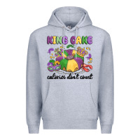 Heather Grey king cake calories don't count Premium Hoodie - MaliasSmallBusiness