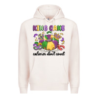 Pale Pink king cake calories don't count Premium Hoodie - MaliasSmallBusiness