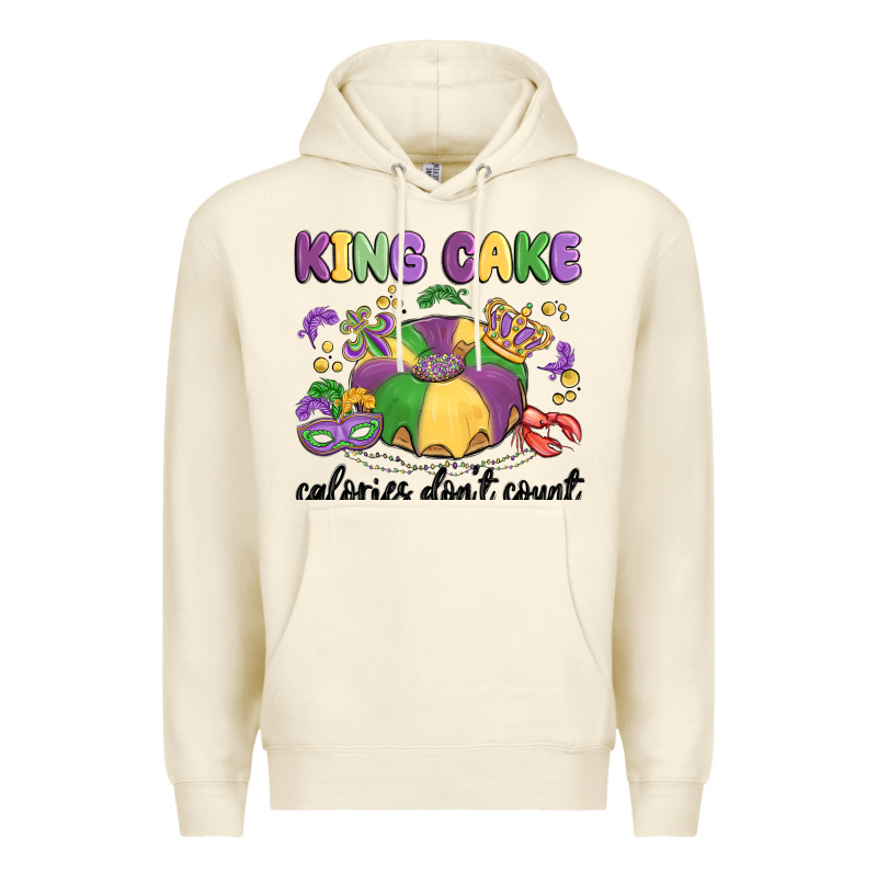 King Cake Calories Don't Count Premium Hoodie by MaliasSmallBusiness | Teevron
