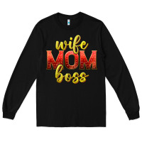 Black wife mom boss Long Sleeve Tee - texasbilliewilder