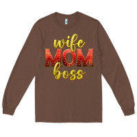 Chestnut wife mom boss Long Sleeve Tee - texasbilliewilder