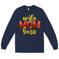 Navy wife mom boss Long Sleeve Tee - texasbilliewilder