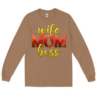 Toasted Coconut wife mom boss Long Sleeve Tee - texasbilliewilder