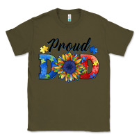 Army Green proud dad autism Classic Tee - BarkalooDesign