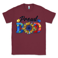 Burgundy proud dad autism Classic Tee - BarkalooDesign