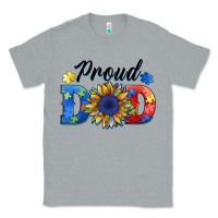 Heather Grey proud dad autism Classic Tee - BarkalooDesign