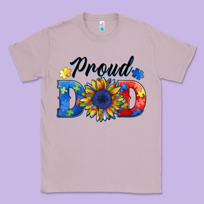 Proud Dad Autism Classic Tee Designed By Barkaloodesign