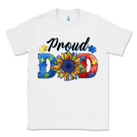 White proud dad autism Classic Tee - BarkalooDesign